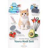 Arvital Yavru Kedi Seti Kedi Oyuncakları Kedi Nanesi Tüy Toplama Tarağı ve Bakım Seti
