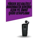 Arvonx Yaka Kulaklığı Andorid Tüm Cep Telefonlarına Titreşimli Makaralı Bluetooth Kulaklık - Siyah