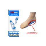 ARWEX Ark Takviyeli Taban Düşüklüğü Düz Taban Içe Basma Destekli Anatomik Silikon Ayakkabı Tabanlığı
