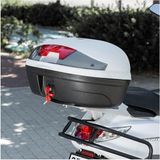 Arwic Beyaz Motor Arka Çanta 46 Lt Kapasiteye Sahip Dayanıklı Malzeme ile Güvenli Montaj