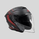 Arwic Skystar Yarım Kask Motosiklet Kaskı - AR836 - Ece-R 22.06 - XL - Kırmızı