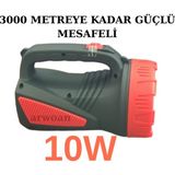 Arwoan 50 Saat Kademeli 15 Saat Güçlü LED El Feneri Şarjlı Uzun Ömürlü Projektör Fener