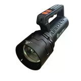 Arwoan Gk-312 Şarjlı Led El Feneri Metal Taşıma Çantalı, Güçlü, Uzun Menzilli, Usb Şarjlı