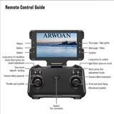 Arwoan Xj2 Mini Drone Kamera – 360° Dönüş, LED Aydınlatma, Uzaktan Kumandalı Profesyonel Mini Rov - Beyaz - Combo