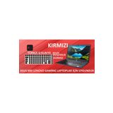 Ary Klavye Sticker, Türkçe Q Klavye Etiketi Laptop Pc Sticker Kırmızı