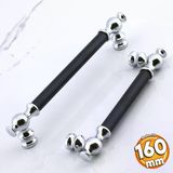 Arya 160 Mm Krom Siyah Metal Mobilya Mutfak Cekmece Kapak Dolap Dolabi Kulbu Kulplari Kulpu 160 Mm
