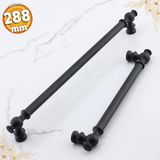 Arya 288 Mm Krom Siyah Cekmece Mutfak Mobilya Metal Dolabi Dolap Kapak Kulpu Kulplari Kulbu 288 Mm
