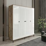 Arya 4 Kapaklı Gardrop Tamamı Mdf( Atlas Çam Beyaz )
