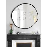 Arya 80 Cm Ayna Asimetrik Ayna, Dekoratif Ayna, Duvar Aynası Banyo Aynası Holl Aynası 80 X 80 Siyah