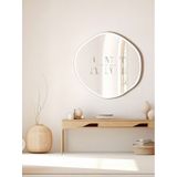 Arya Ayna Asimetrik Ayna, Dekoratif Ayna, Duvar Aynası Banyo Aynası Holl Aynası 50 X 50 Beyaz
