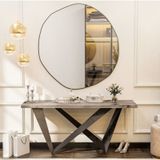 Arya Ayna Asimetrik Ayna, Dekoratif Ayna, Duvar Aynası Banyo Aynası Holl Aynası 50 X 50 Siyah