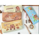 Arya Capybara Kapibara Capibara Şirin Hayvan Tatlı Suni Deri Makyaj Çantası Kalemlik Kalem Kutusu