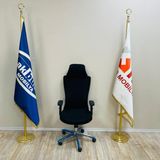 Arya Casella Fileli Krom Ayaklı Oynar Kollu Ofis Koltuğu Fırat Ofis - Siyah