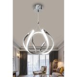 Arya Led Avize 2 Mt - - Kumandalı / Krom Krom