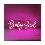 Arya Lina Design Arya Lina Neon LED Şerit Baby Girl Yazılı 12V Pembe Renkli Dekoratif Aydınlatma
