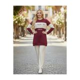 Arya Nisa Kids Bisiklet Yaka Tunik Pantolon Mevsimlik Alt Üst Takım Bordo M