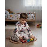 Arya Nisa Kids Erkek Çocuk Beyaz Labubu Karakter Baskılı %100 Pamuk Mevsimlik Pijama Takımı - 00-Beyaz - 5 - 6 Yaş