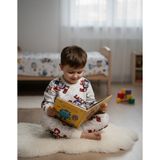 Arya Nisa Kids Erkek Çocuk Beyaz Labubu Karakter Baskılı %100 Pamuk Mevsimlik Pijama Takımı - 00-Beyaz - 7 - 8 Yaş
