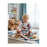 Arya Nisa Kids ERKEK ÇOCUK ŞARDONLU%100 PAMUK KIRMIZI ARABA BASKILI PİJAMA TAKIMI Beyaz 3-4 Yaş