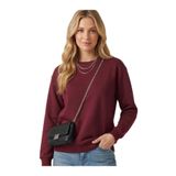 Arya Nisa Kids Kadın Bisiklet Yaka Oversize Mevsimlik Sweatshirt Pembe Bordo 2XL