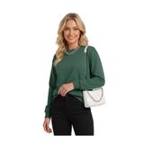 Arya Nisa Kids Kadın Bisiklet Yaka Oversize Mevsimlik Sweatshirt Pembe Yeşil XL