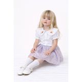 Arya Nisa Kids Kız Çocuk İç Astarlı Simli Payetli Etek İşlemeli Bebe Yaka Gömlek Takım Pembe 4-5 Yaş