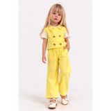 Arya Nisa Kids Kız Çocuk Müslin %100 Pamuk Yelek Pantolon Tişört Üçlü Takım
