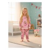 Arya Nisa Kids KIZ ÇOCUK ŞARDONLU%100 PAMUK PEMBE BALERİN BASKILI PİJAMA TAKIMI Pembe 5-6 Yaş