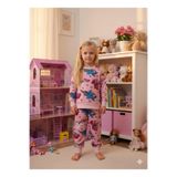 Arya Nisa Kids KIZ ÇOCUK ŞARDONLU%100 PAMUK PEMBE FUŞYA UNICORN BASKILI PİJAMA TAKIMI Pembe 1-2 Yaş