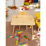 Arya Wood Craft Doğal Ahşap Aktivite Masası