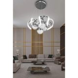 Arya Xl 4 Top Modern Salon - Oturma Odası Avizesi - Krom - Kumandalı