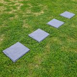 ARYEKA Dekoratif Bahçe Basamak Taşı, 4lü Paket, Plastik Yer Döşemesi, 39 cm x 39 cm, Antrasit - 39 x 39 cm