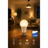 Aryes 9W E27 LED Ampul 3000K Sarı Işık 880 Lümen Tasarruflu