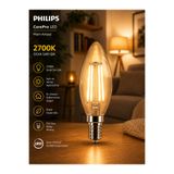 Aryes E14 Rustik Mum Ampul 4.3W 40W Amber Sarı Işık Tasarruflu