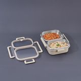 Aryıldız 2 Bölmeli Beige Bento Lunch Box Bej Çelik Malzeme ile Sağlıklı Öğle Yemeği Taşıma