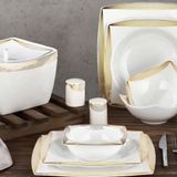 Aryıldız 31021 Bone Square 60 Parça Yemek Takımı