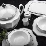 Aryıldız 34001 60 Parça Silver Porselen Yemek Takımı