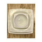 Aryıldız 45004 Bone Square 60 Parça Porselen Yemek Takımı