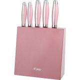 Aryıldız 6 Parça Pembe Saplı Bıçak Set