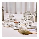Aryıldız Aurelia Silver 12 Parça 6 Kişilik Kahve Fincan Takımı 90 ml