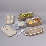 Aryıldız Bento Dikdörtgen Lunch Box Yemek Termosu Vizon 2000 ml