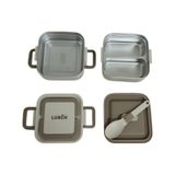 Aryıldız Bento Kare 2 Katlı Lunch Box Yemek Termosu Bej 1400 Ml Bej