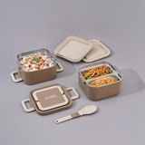 Aryıldız Bento Lunch Box Yemek Termosu Kare Haki 1400 ml AR262115