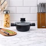 Aryıldız Caja Tencere 20 cm - Siyah