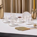 Aryıldız Claire Gold 12 Parça 6 Kişilik Kahve Fincan Takımı 90 ml - Renkli
