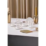 Aryıldız Claire Gold 12 Parça 6 Kişilik Porselen Kahve Fincan Takımı - 90 ml