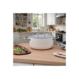 Aryıldız Colombus Crystal Metal Kulp Cam Kapak Derin Tencere - 24 Cm