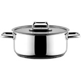 Aryıldız Colombus Metal Kulp Cam Kapak 22 cm Derin Tencere