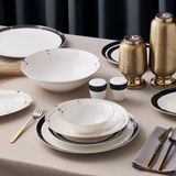 Aryıldız Crystal Provence Black 56 Parça 12 Kişilik Yemek Takımı