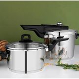 Aryıldız Easy Quick Kanka 4+6Lt Düdüklü Tencere Siyah Std - 6+4Lt